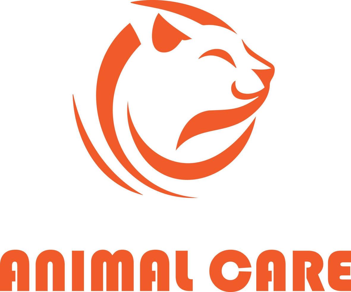 animale cura logo vettore file con un animale testa