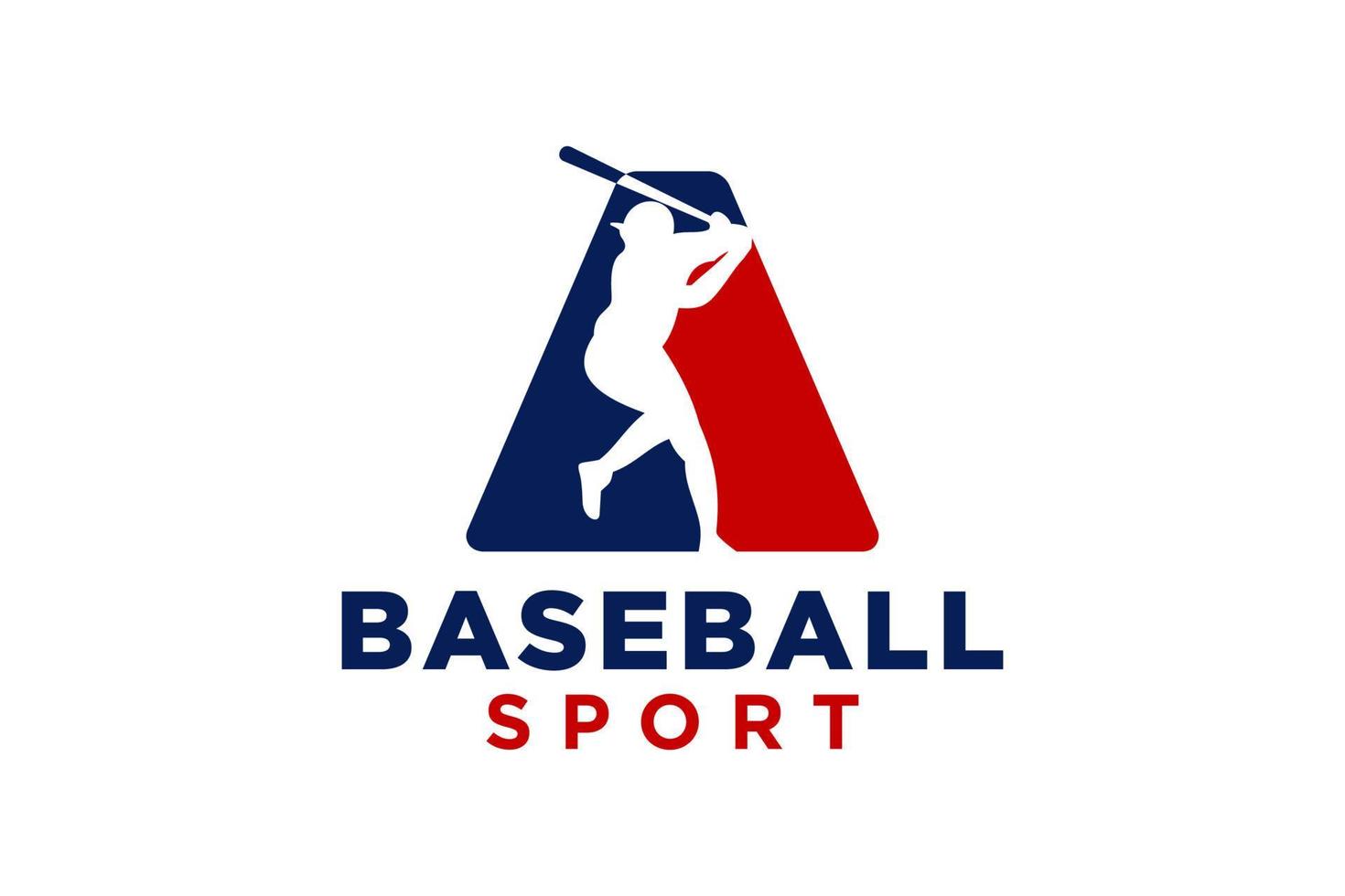 lettera un' baseball logo icona vettore modello.