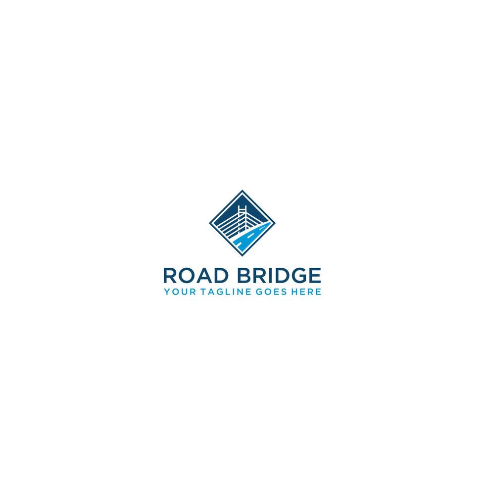 strada ponte logo design modello vettore