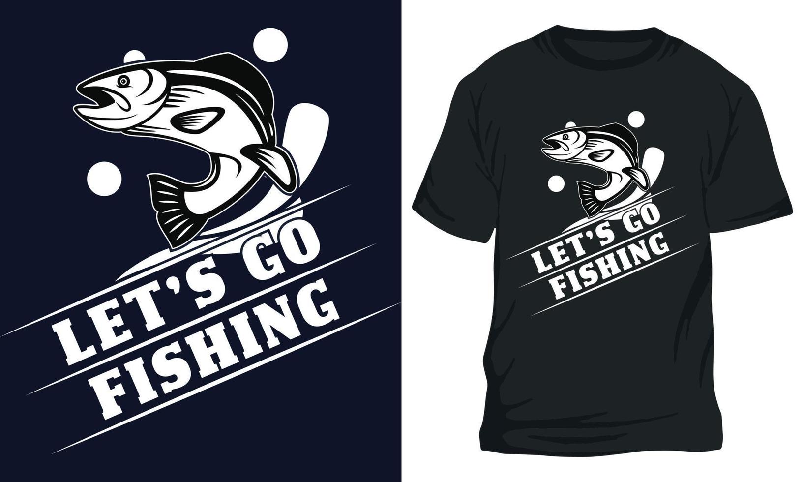 sorprendente pesca maglietta design permettere S partire pesca vettore