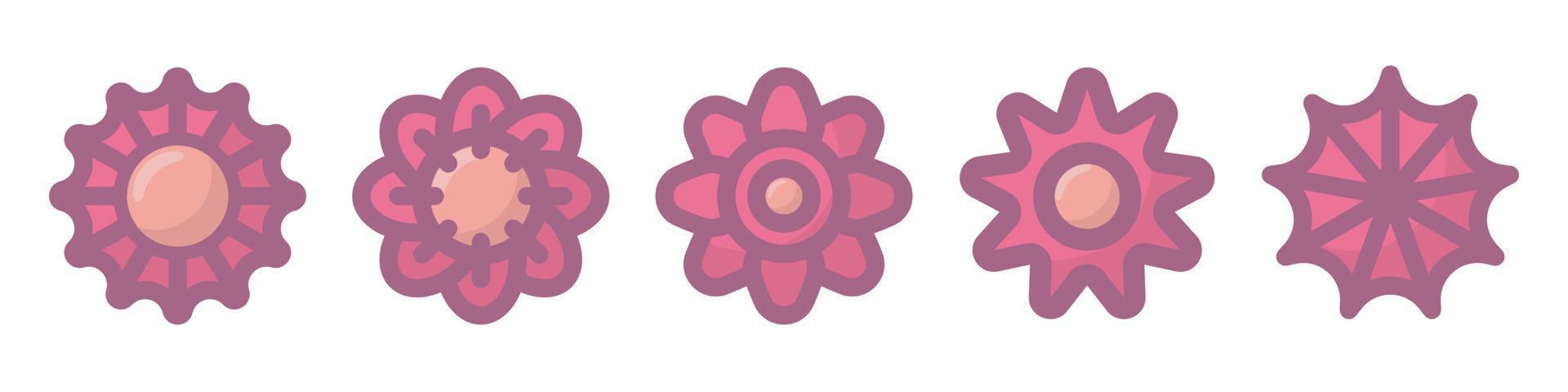 fiore icona geometria forma vettore arte isolato su bianca sfondo gratuito Scarica