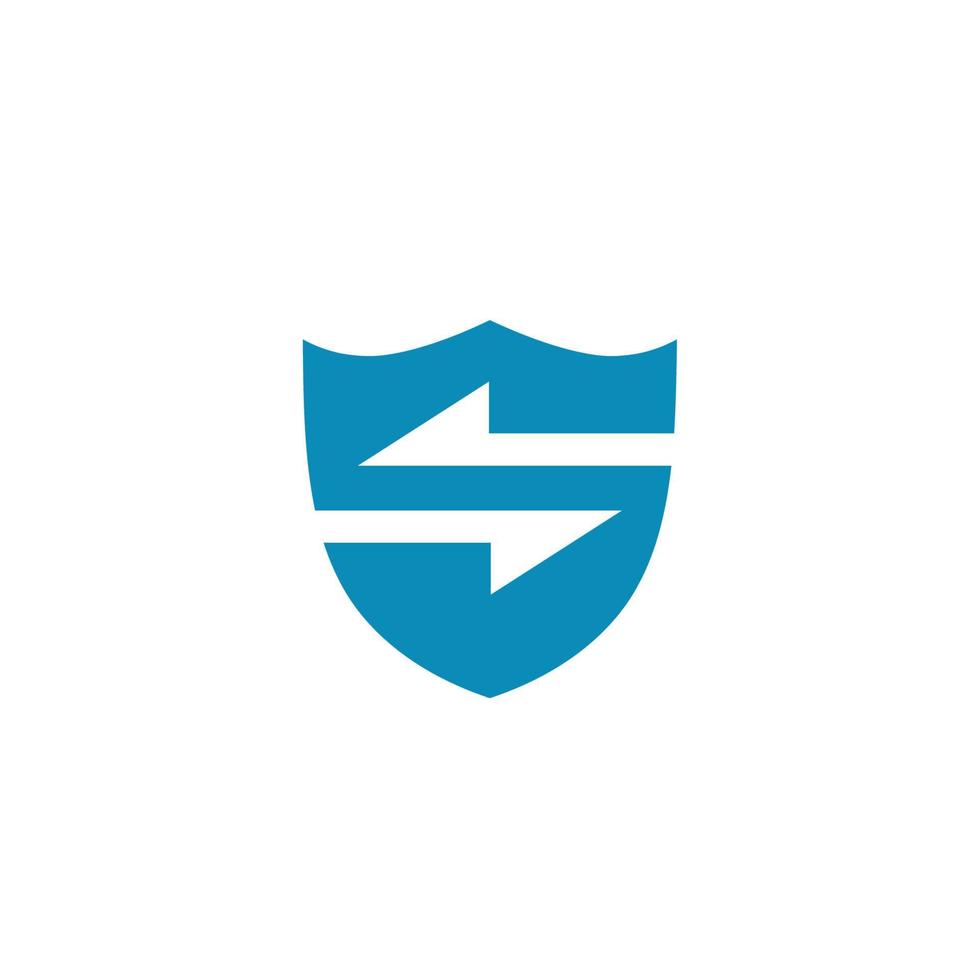sicurezza logo tecnologia azienda, scudo sicurezza dati vettore