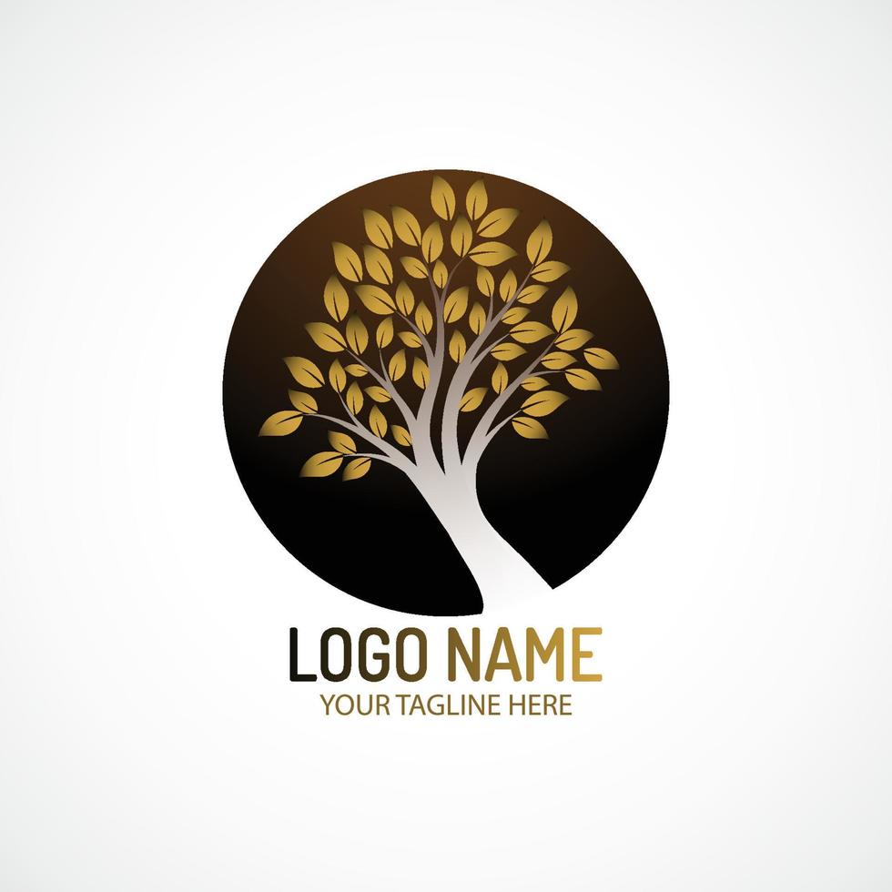 albero logo design gratuito vettore file