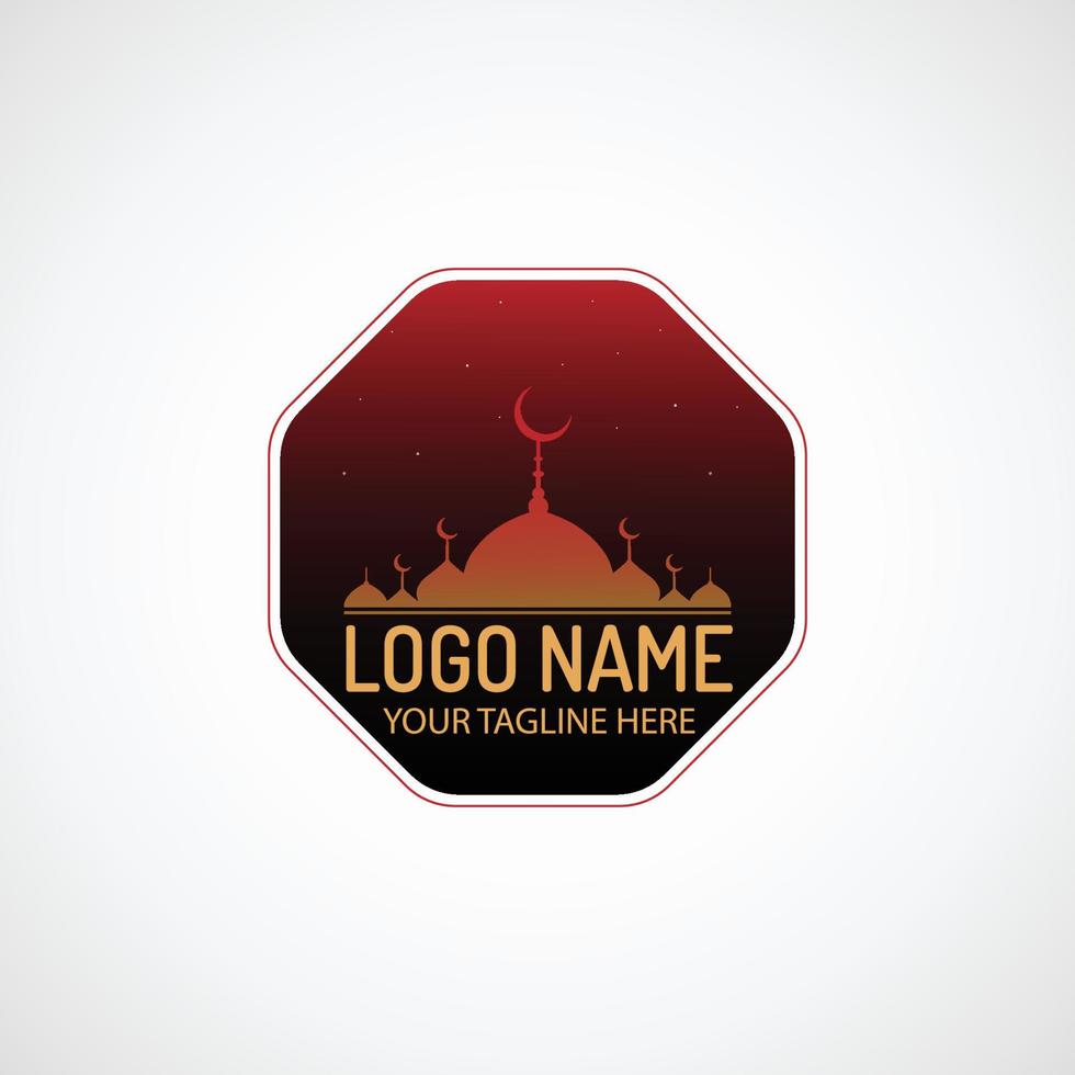 islamico logo modello design vettore