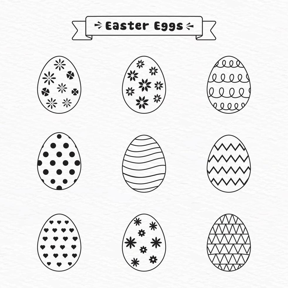 collezione di colorato Pasqua uova vettore illustrazione, diverso genere di clipart design su esso