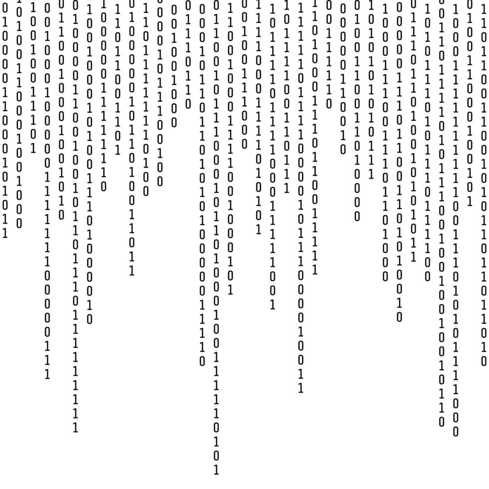 binario codifica. computer digitale informazione. crittografia e macchina algoritmi. vettore illustrazione isolato su bianca sfondo