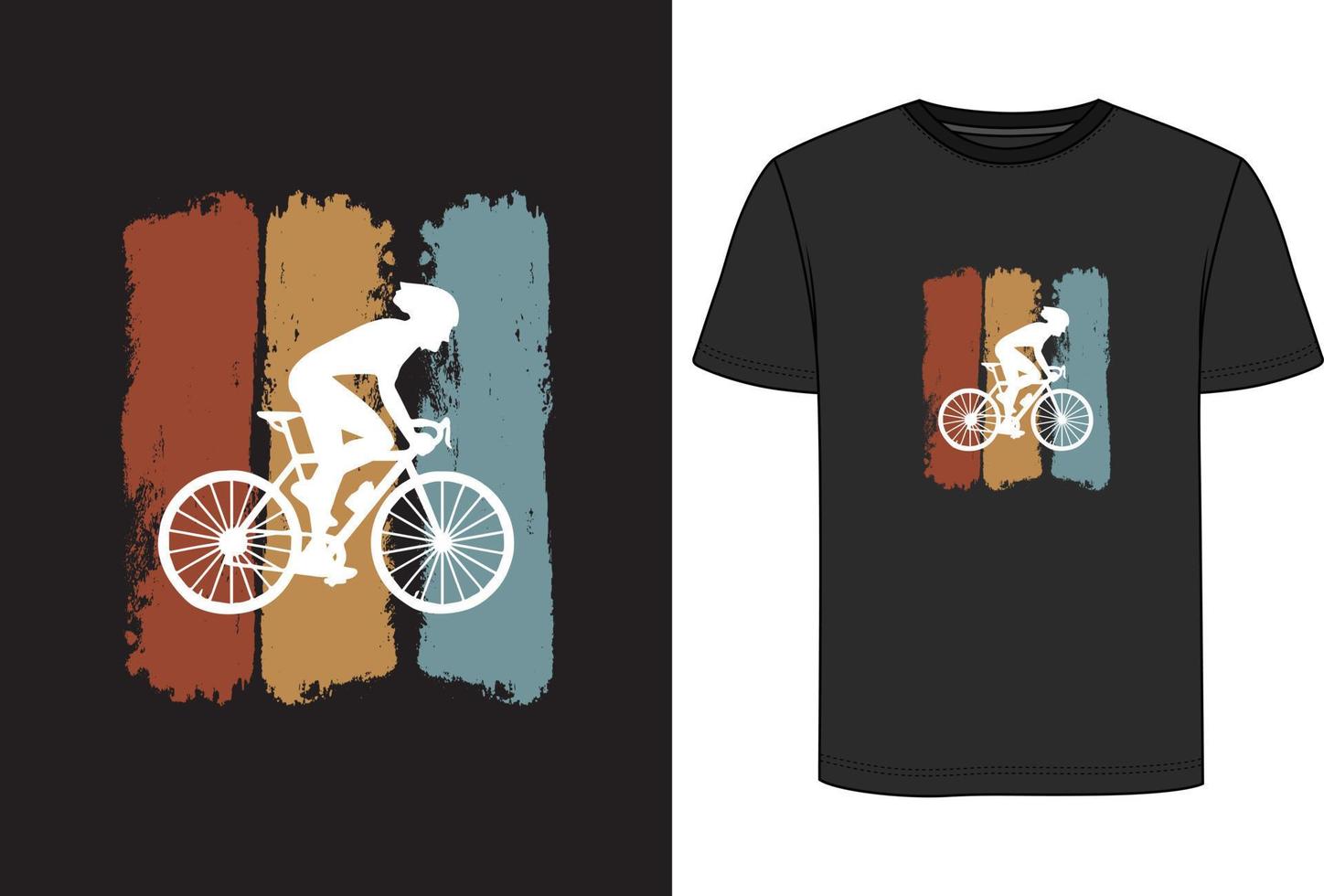 design della maglietta della bicicletta vettore