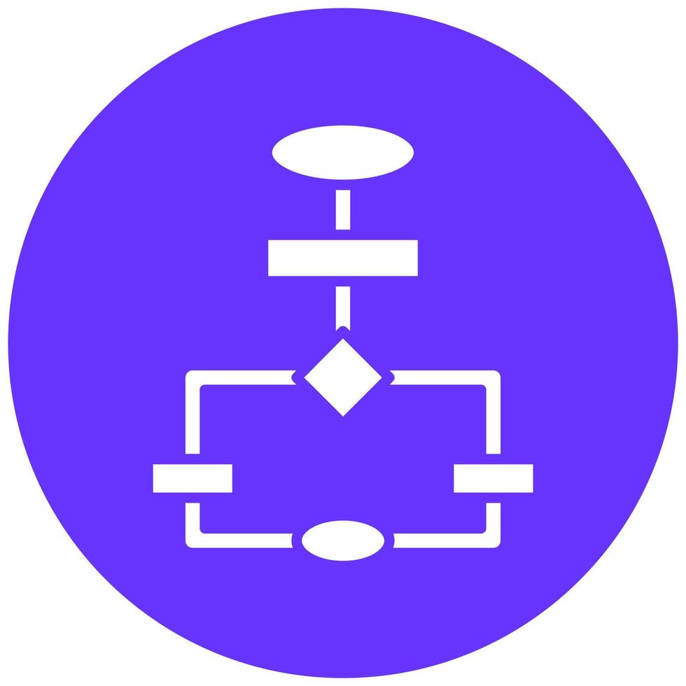 diagramma di flusso vettore icona stile