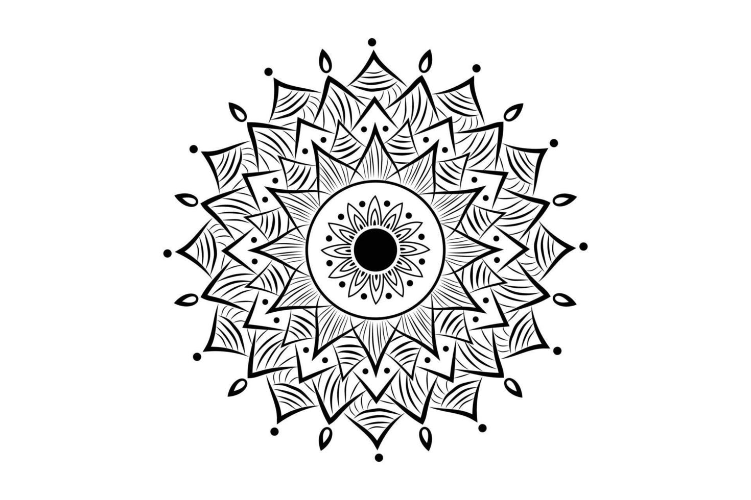 semplice mandala colorazione pagina. ornamento il giro mandala