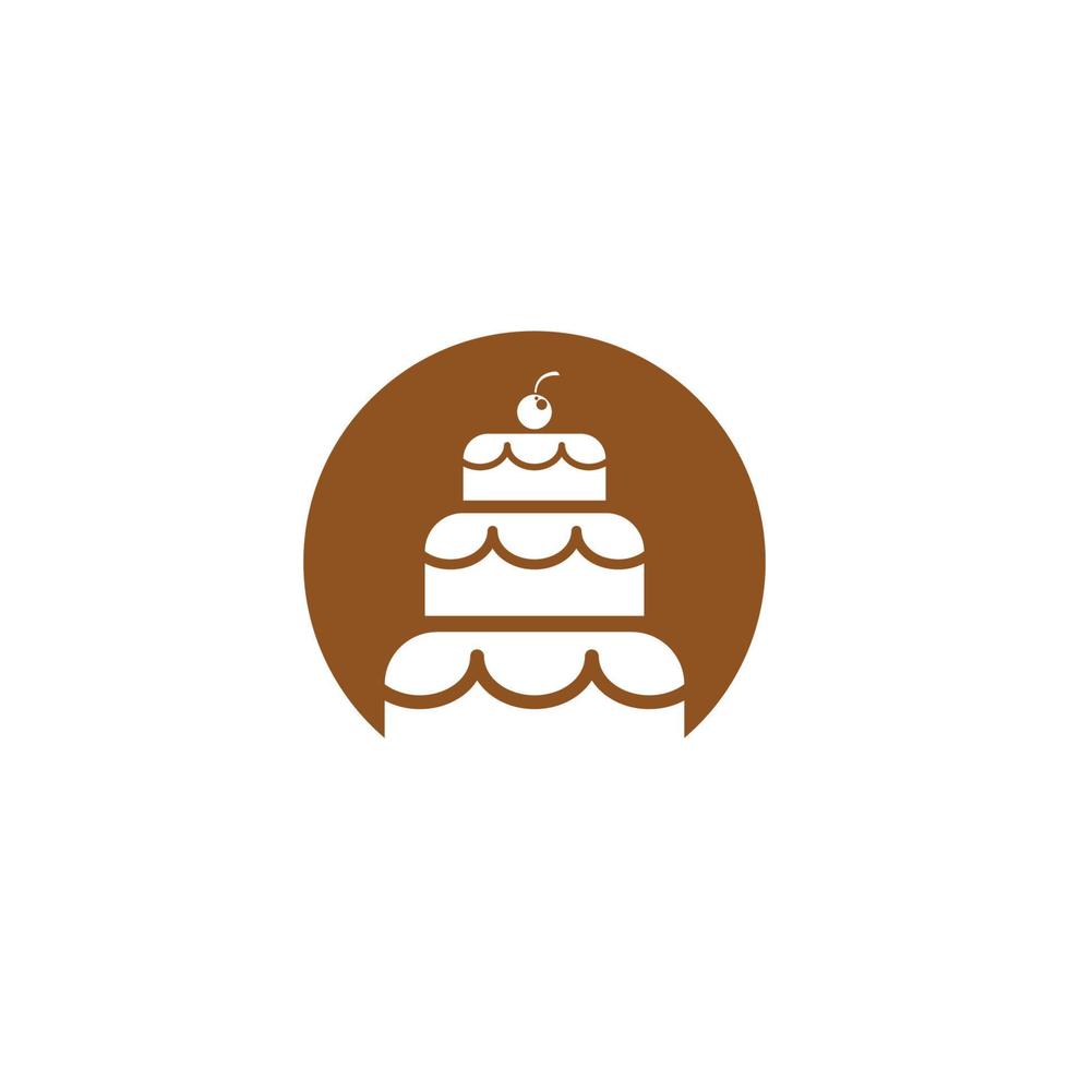 torta cartello icona vettore illustrazione design modello