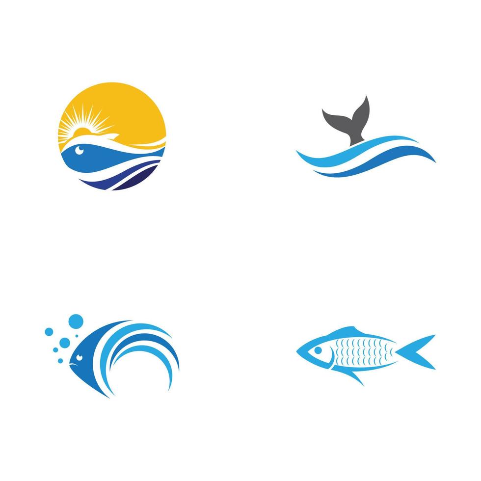 modello di logo di pesce vettore