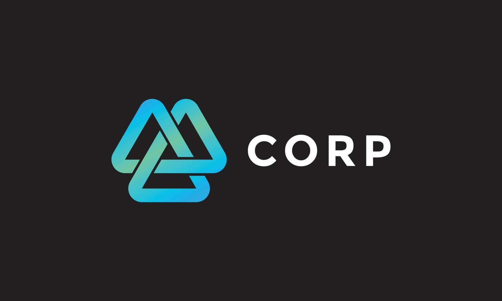 triangolo logo linea connessione minimalista moderno speciale per attività commerciale digitale o aziendale il branding identità vettore