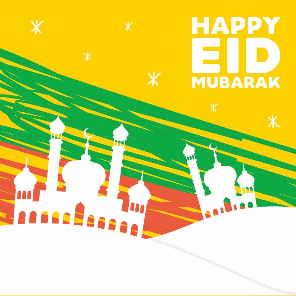 eid mubarak saluto carta contento eid. Maggio Allah sempre dare noi bontà per tutto il anno per sempre vettore