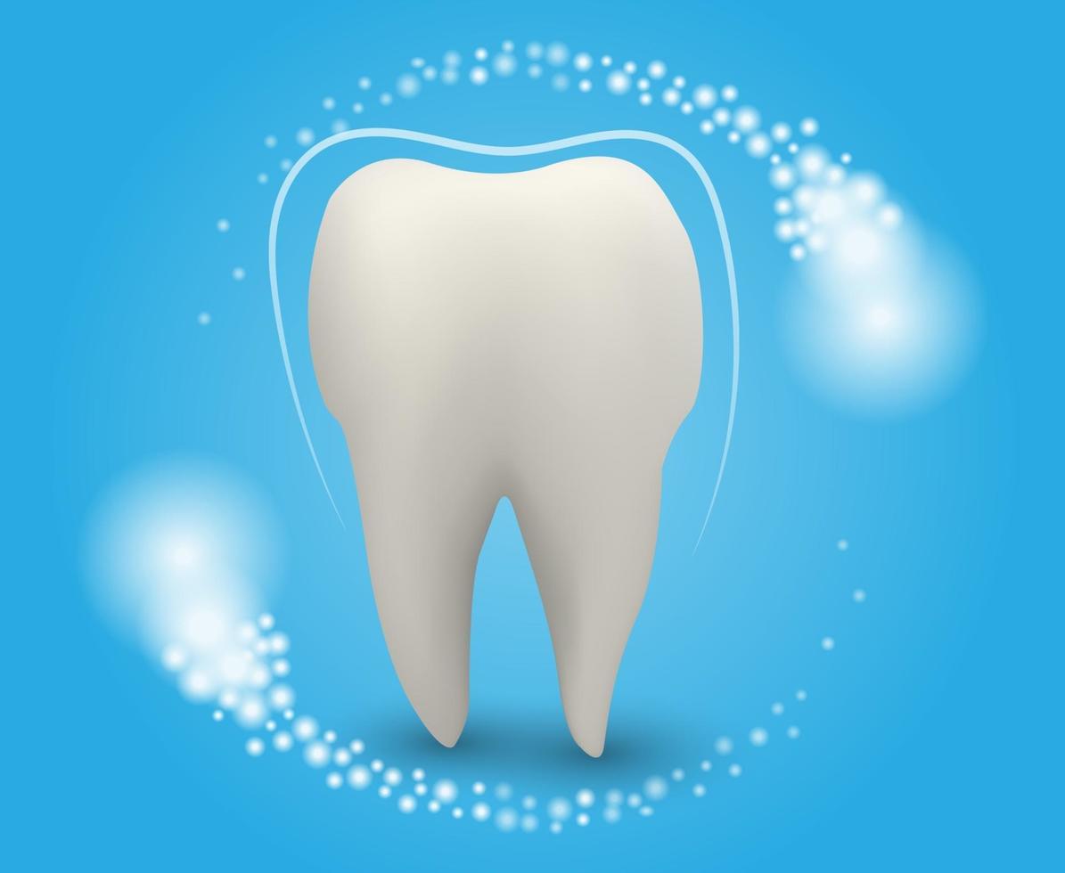 protezione dei denti, cura dei denti concetto medico dentale. illustrazione vettoriale