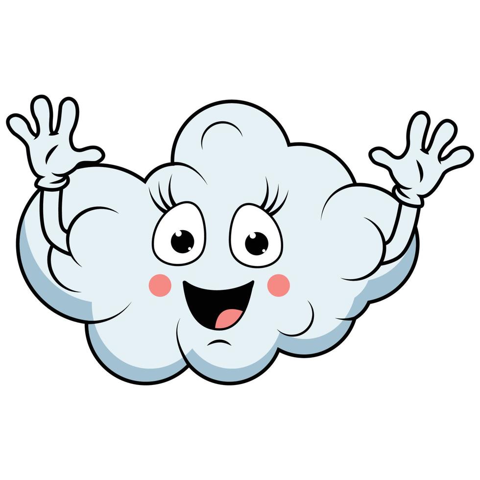 carino nube cartone animato illustrazione grafico vettore