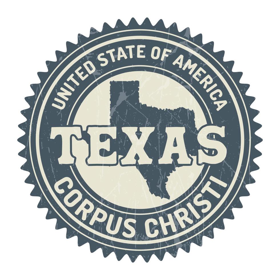 corpus cristo emblema, unito stato di America, austin, Texas il giro forma distintivo, francobollo, icona, Texas città vettore, gomma, etichetta, corpus cristo grunge gomma da cancellare vettore