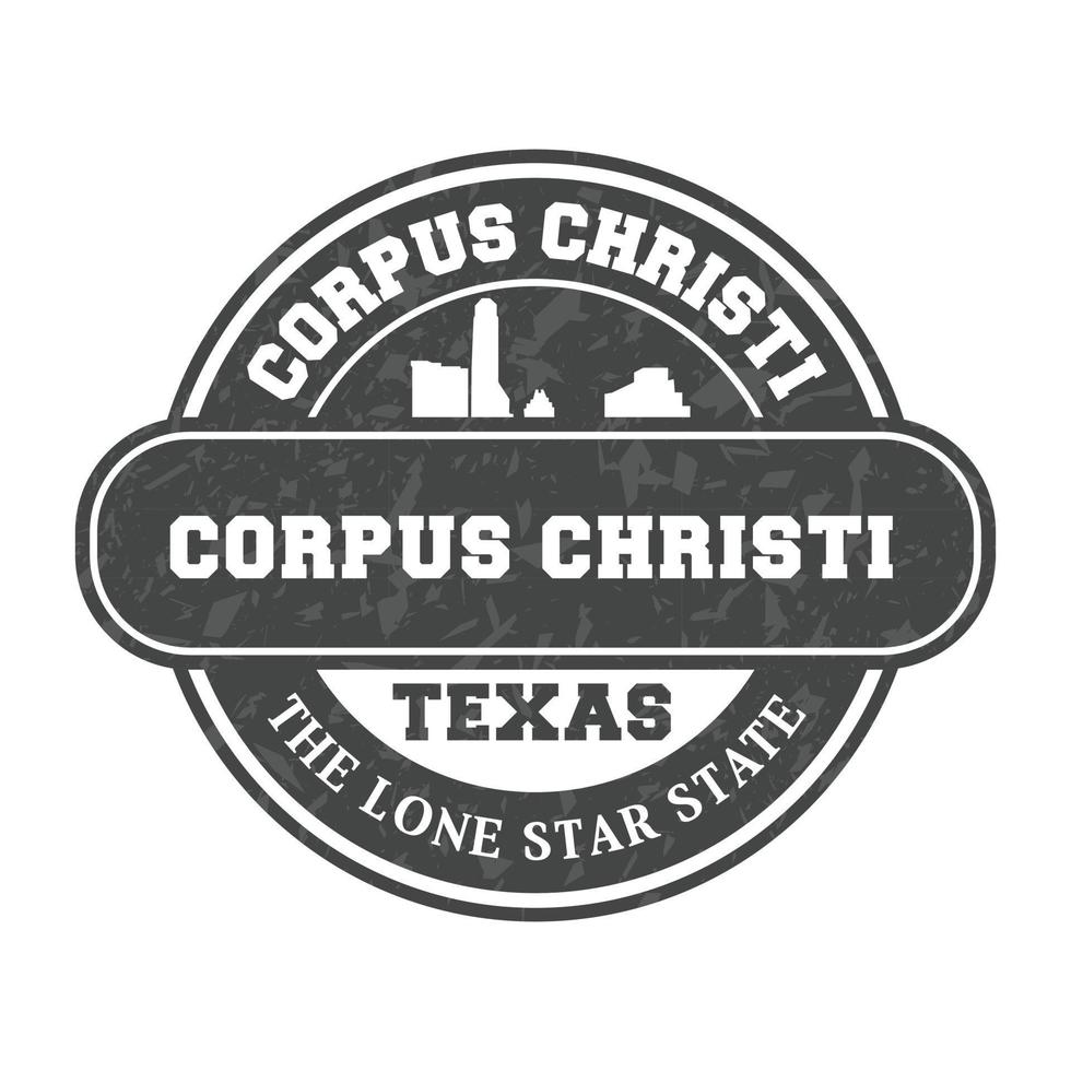 corpus cristo emblema, unito stato di America, austin, Texas il giro forma distintivo, francobollo, icona, Texas città vettore, gomma, etichetta, corpus cristo grunge gomma da cancellare vettore