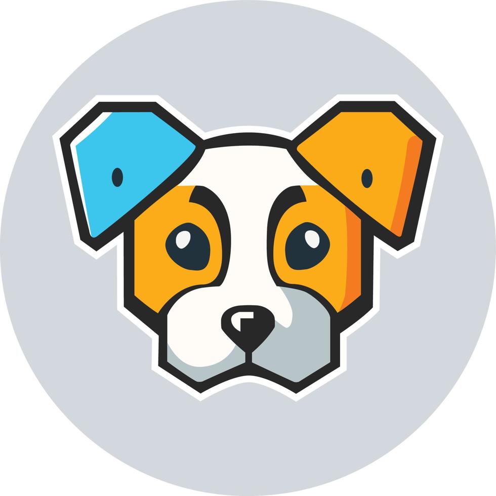 cane viso gioco logo vettore illustrazione