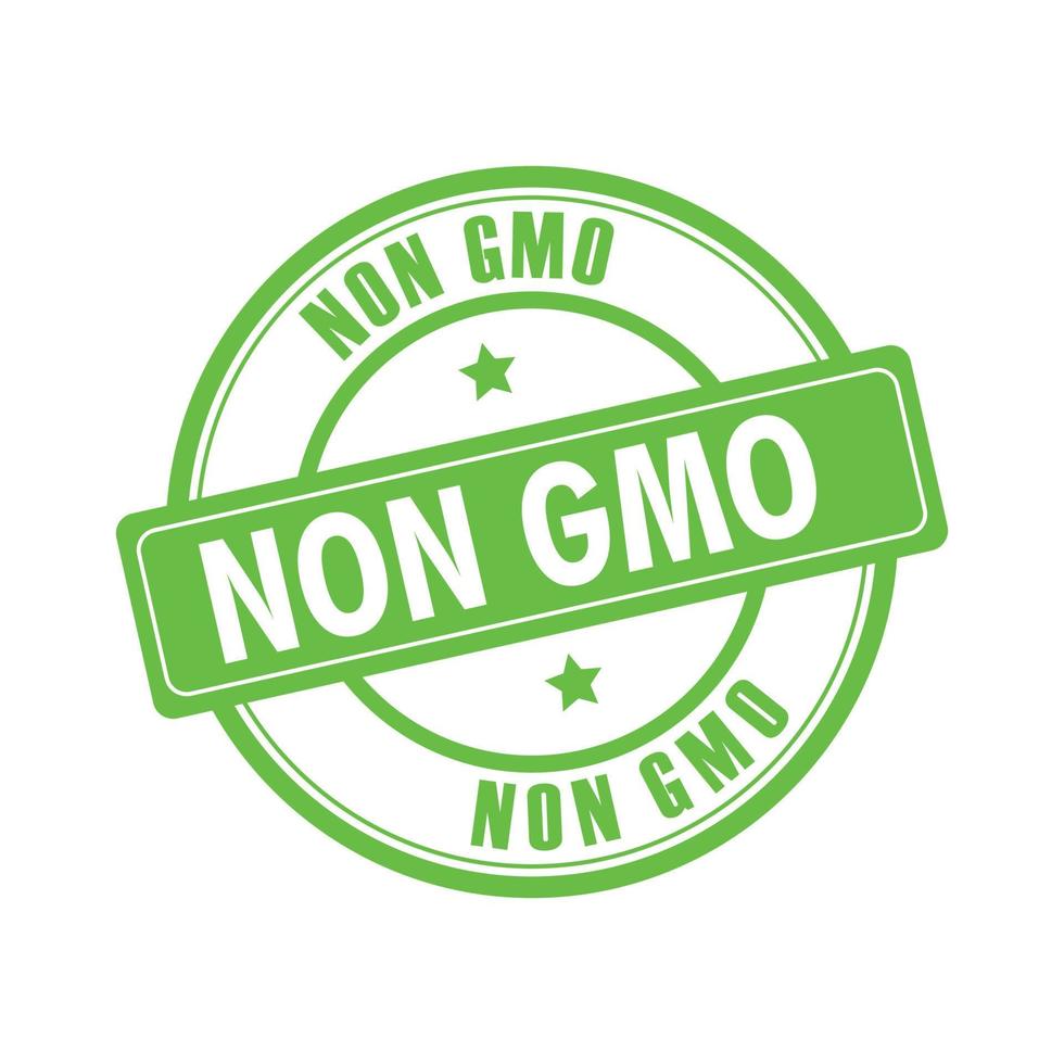 vettore non ogm etichetta solo naturale biologico Prodotto icona ogm gratuito verde etichetta no geneticamente modificato cartello
