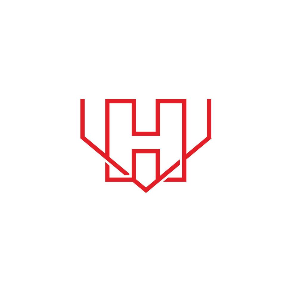 lettera hv semplice connesso magro linea logo vettore