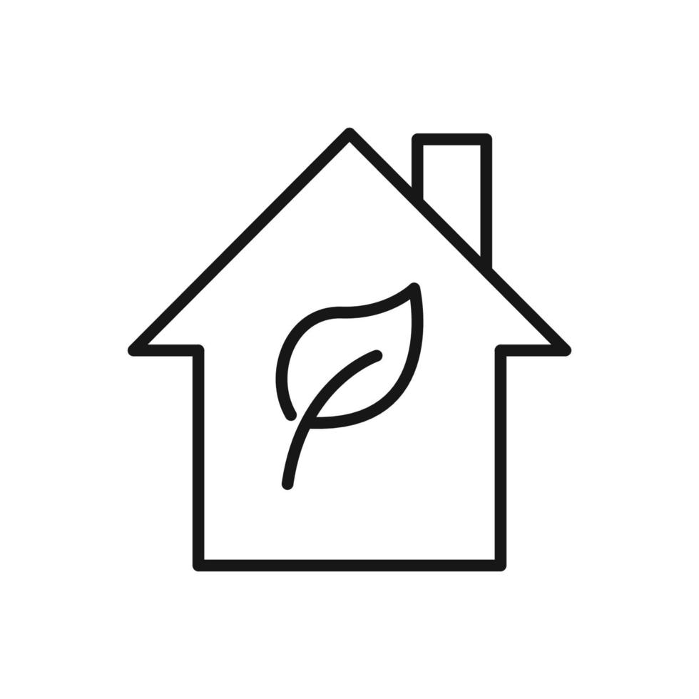 modificabile icona di verde Casa, vettore illustrazione isolato su bianca sfondo. utilizzando per presentazione, sito web o mobile App
