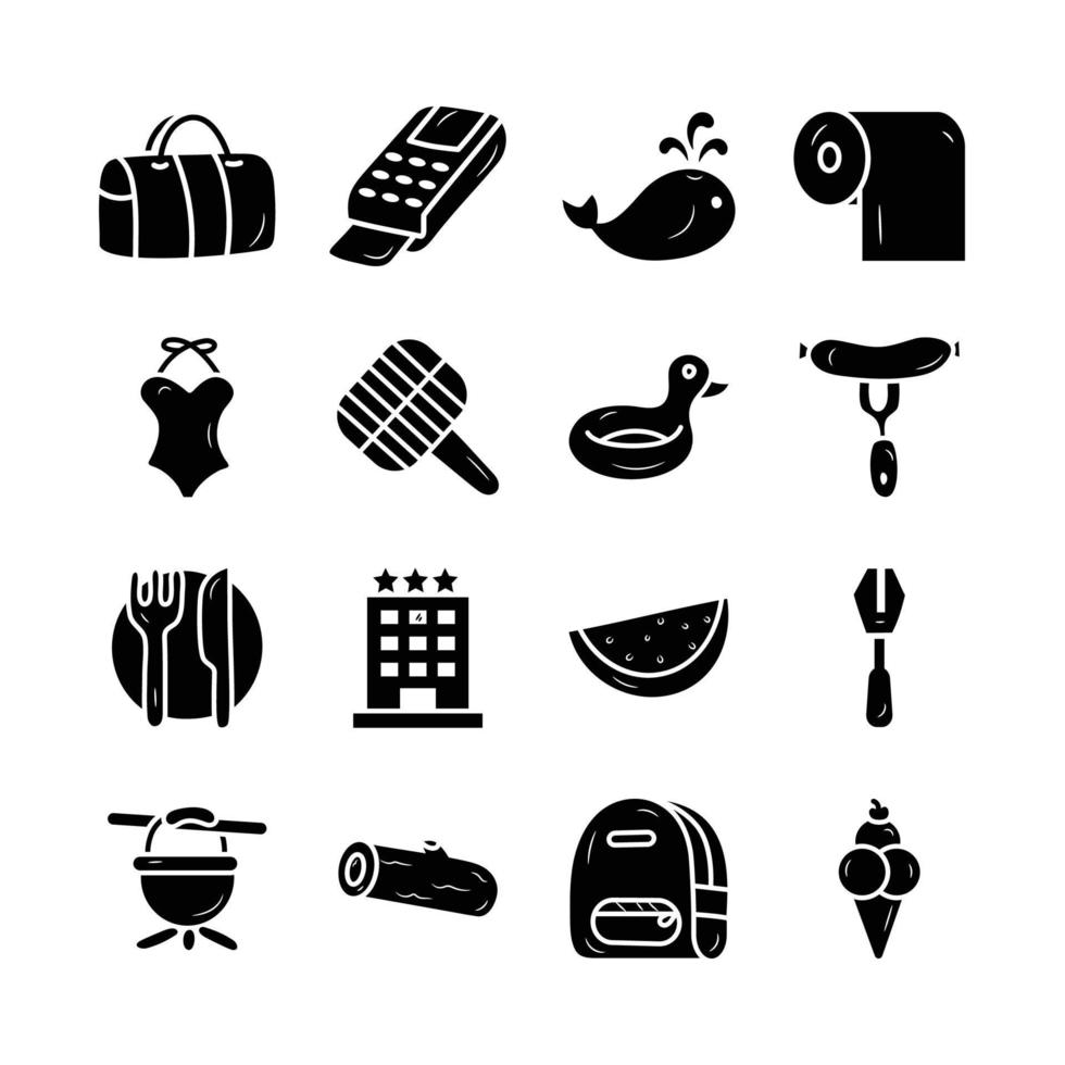 viaggio vettore solido icona design illustrazione. ospitalità simbolo su bianca sfondo eps 10 file impostato 1