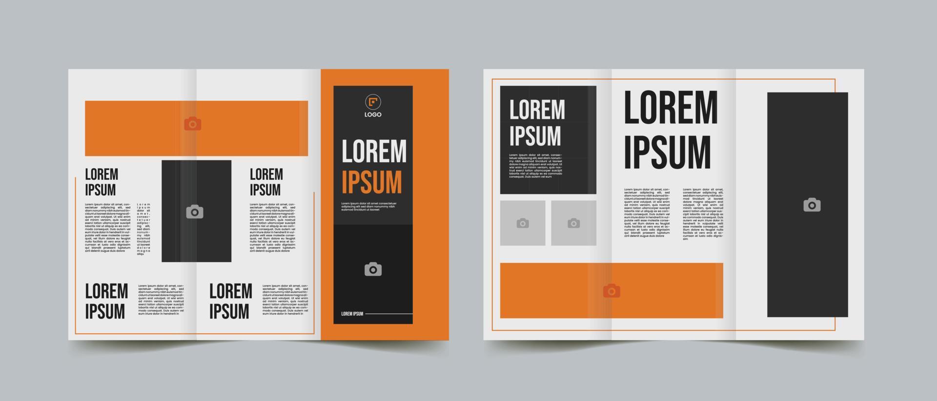 semplice minimo trifold opuscolo design vettore