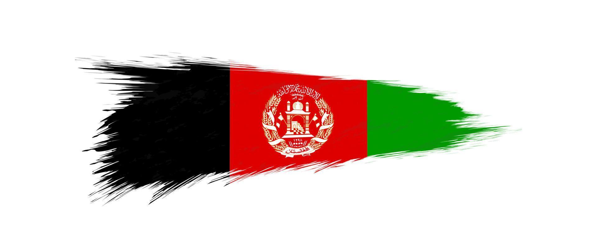 bandiera di afghanistan nel grunge spazzola ictus. vettore