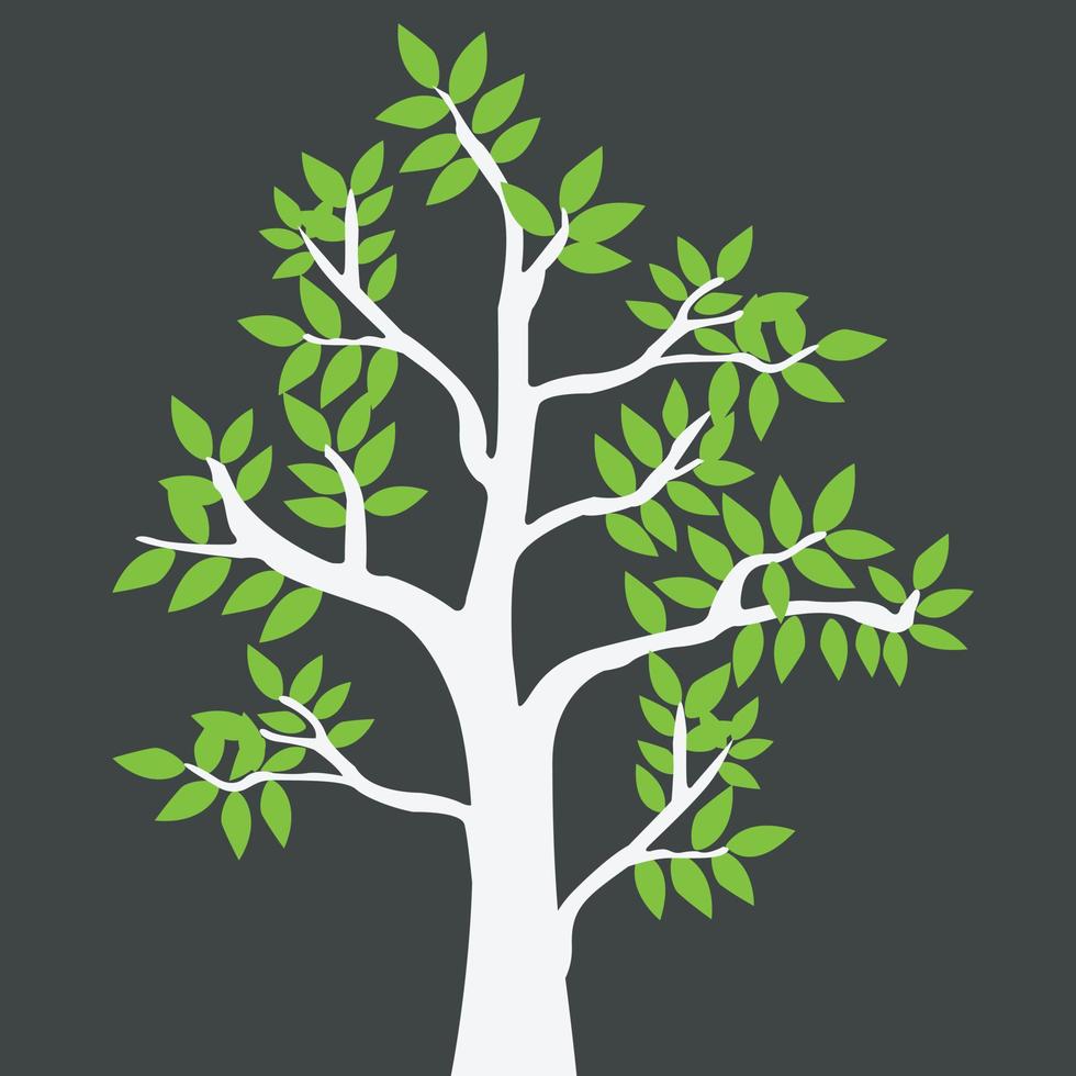 verde alberi. semplice albero decorazione silhouette vettore