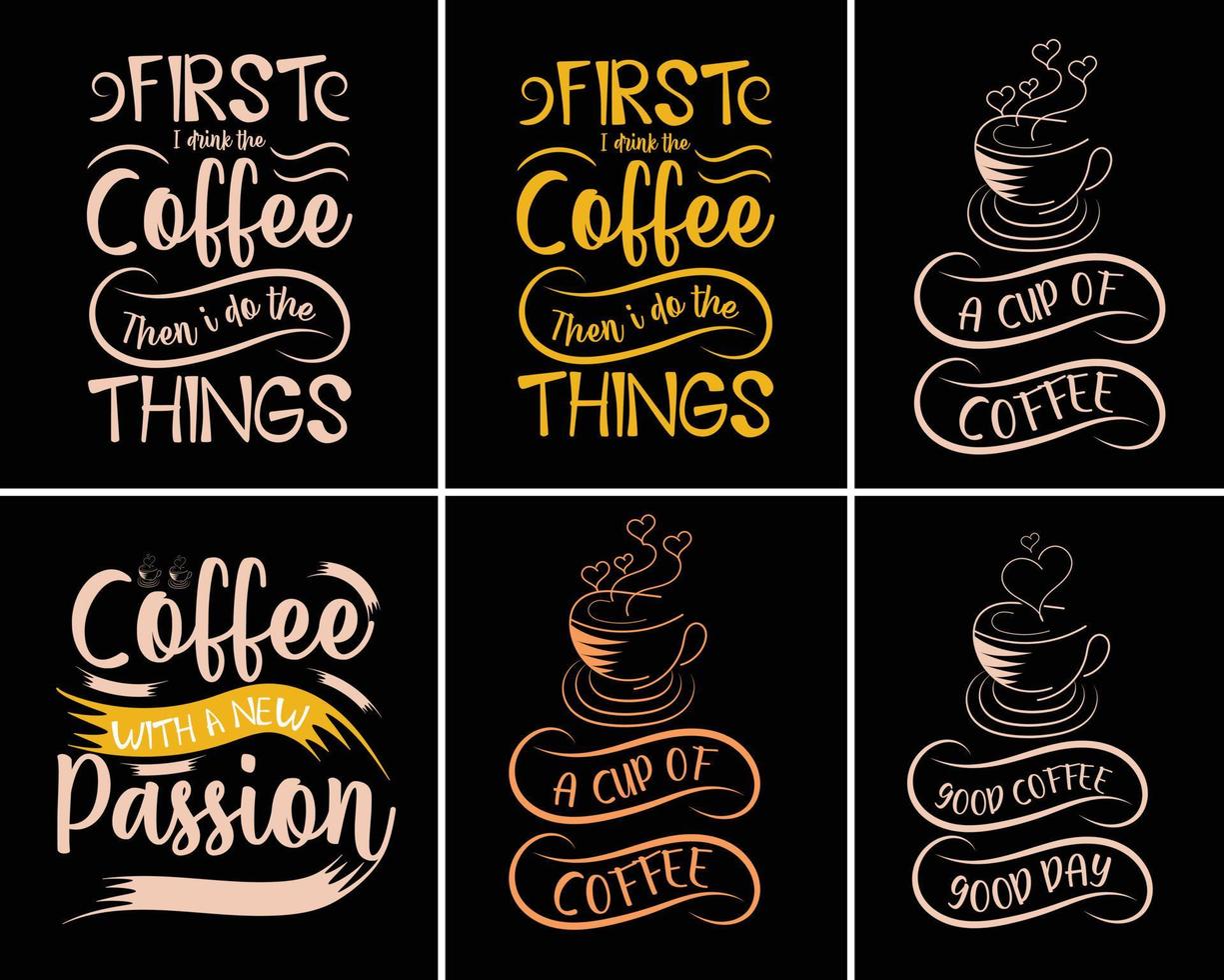 caffè tipografia t camicia design con citazioni, caffè svg fascio design vettore