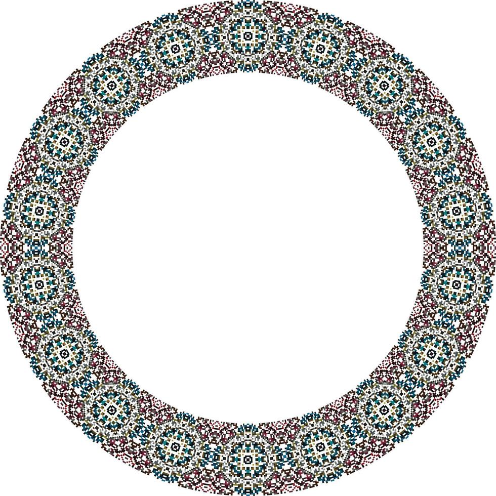 cerchio telaio con floreale motivi nel pastello colori su bianca sfondo vettore
