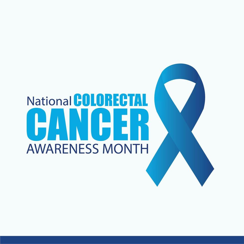 vettore illustrazione di nazionale colorettale cancro consapevolezza mese. semplice e elegante design