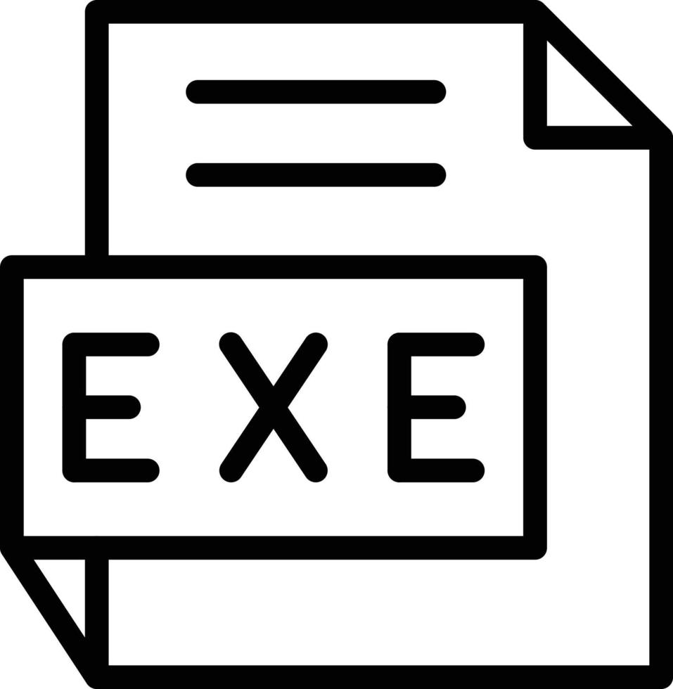 vettore design EXE icona stile