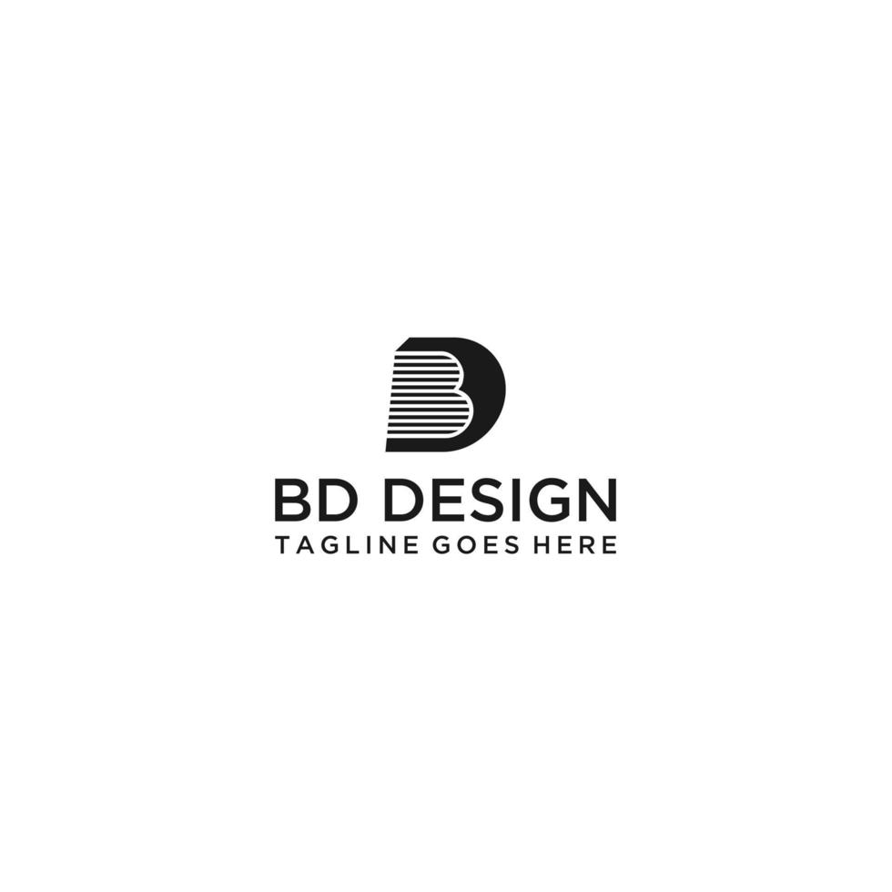 unico moderno creativo pulito collegato moda Marche db bd d B iniziale basato lettera icona logo. vettore