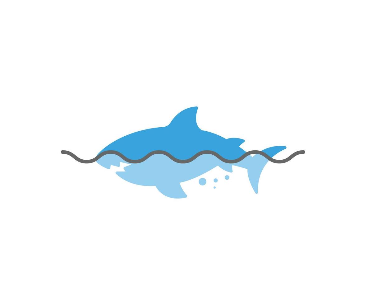 squalo pesce logo illustrazione vettore