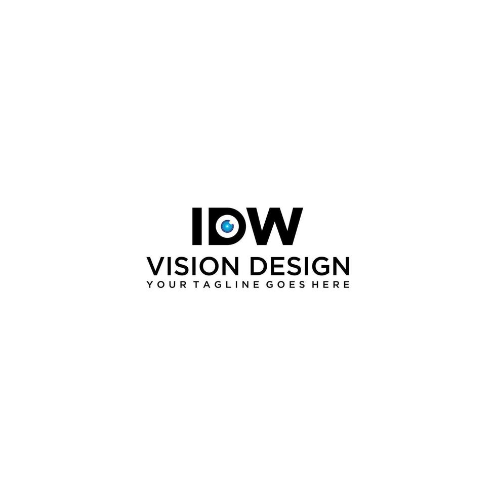 idw iniziale e visione logo design vettore