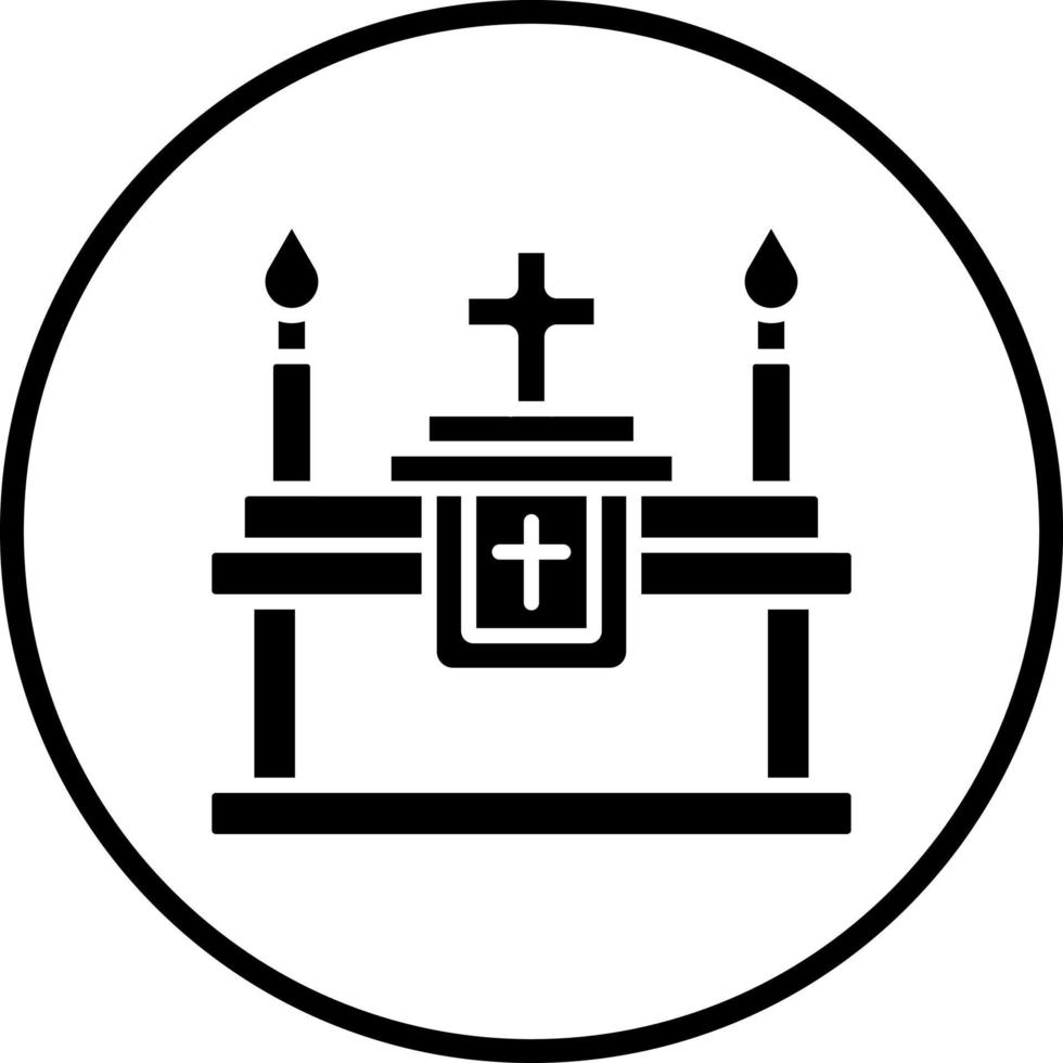altare vettore icona stile