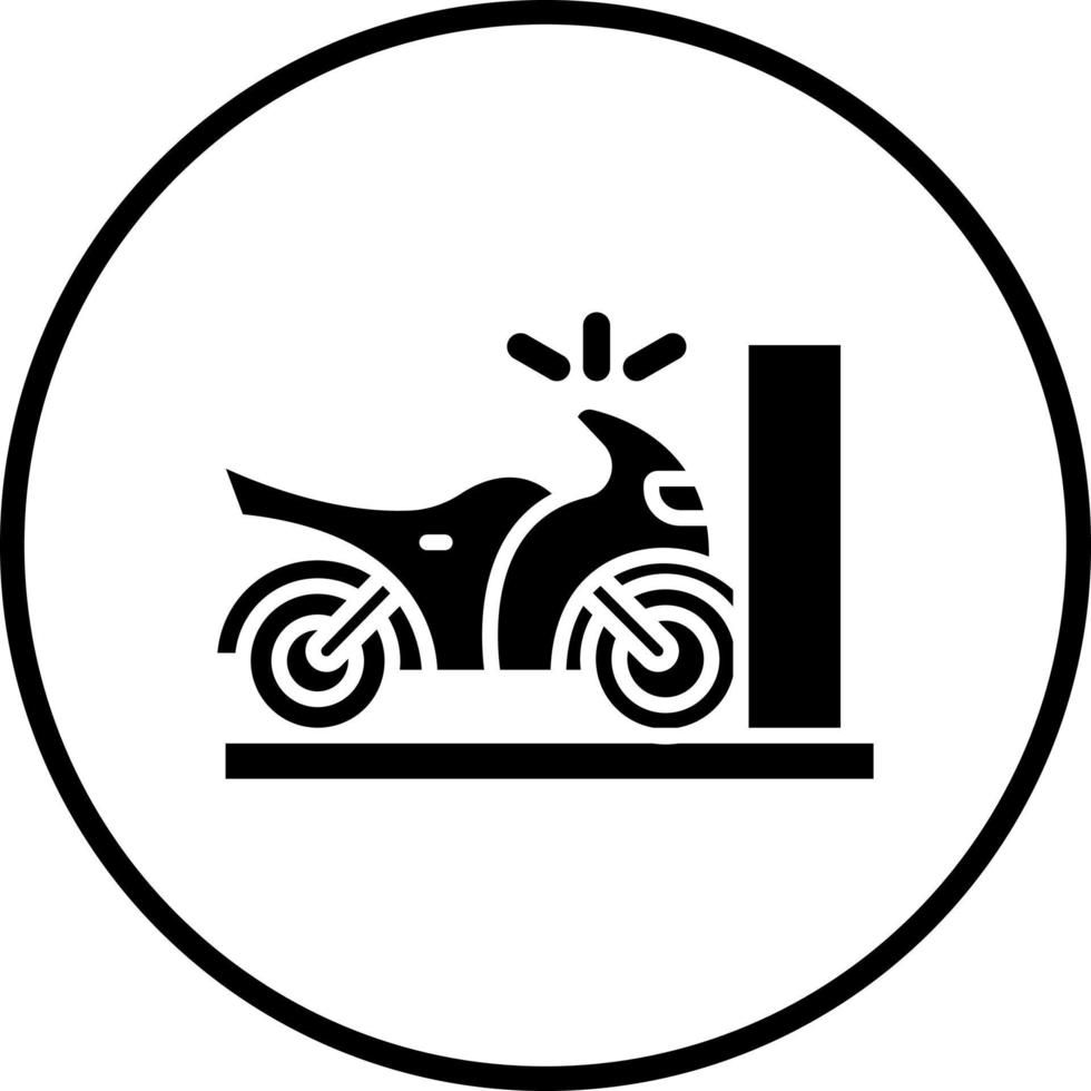 bicicletta infortunio vettore icona stile
