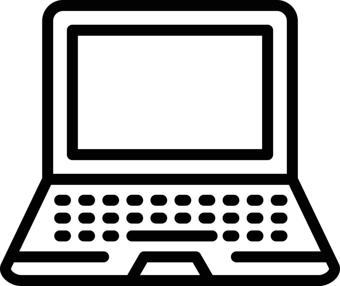 il computer portatile vettore icona stile