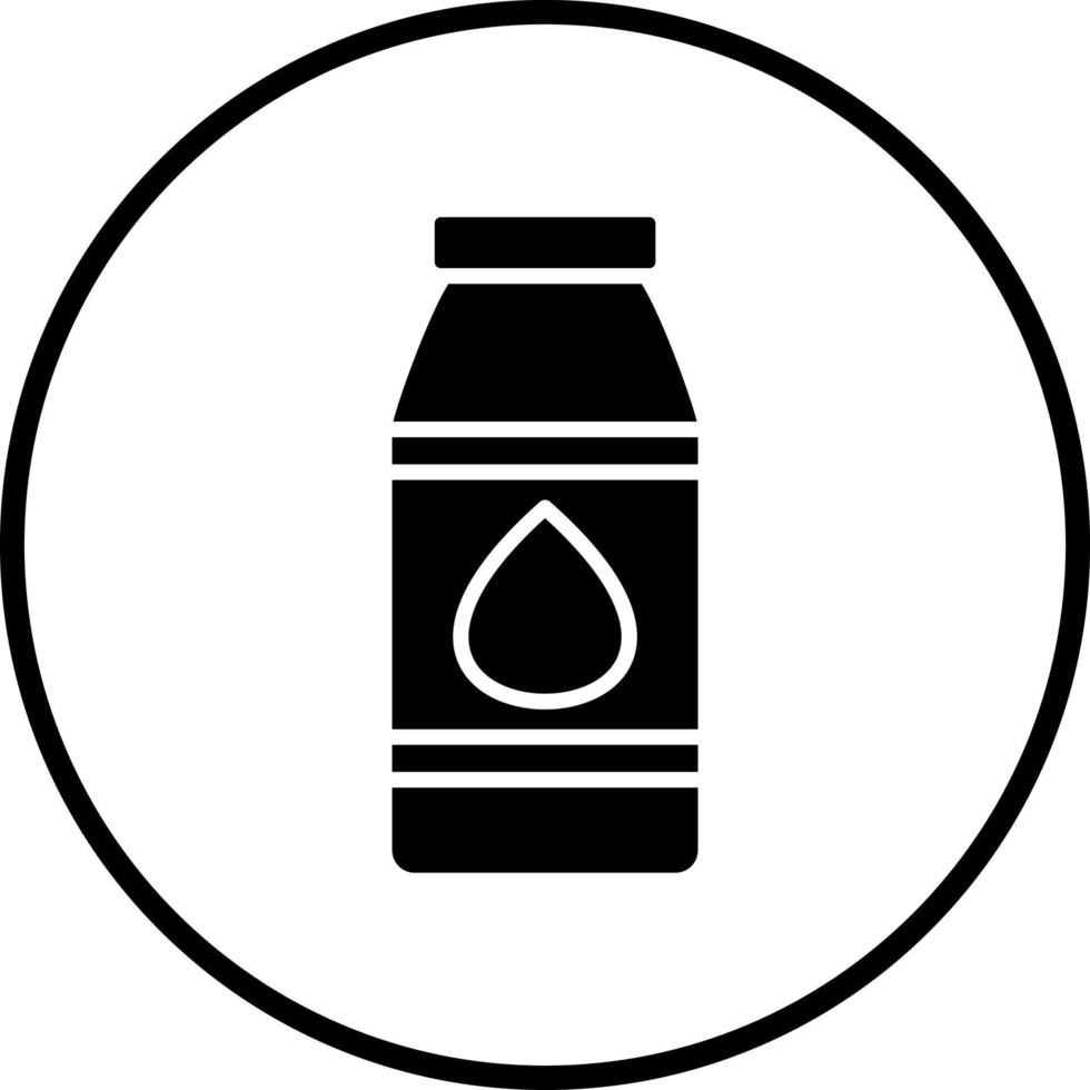 latte bottiglia vettore icona stile