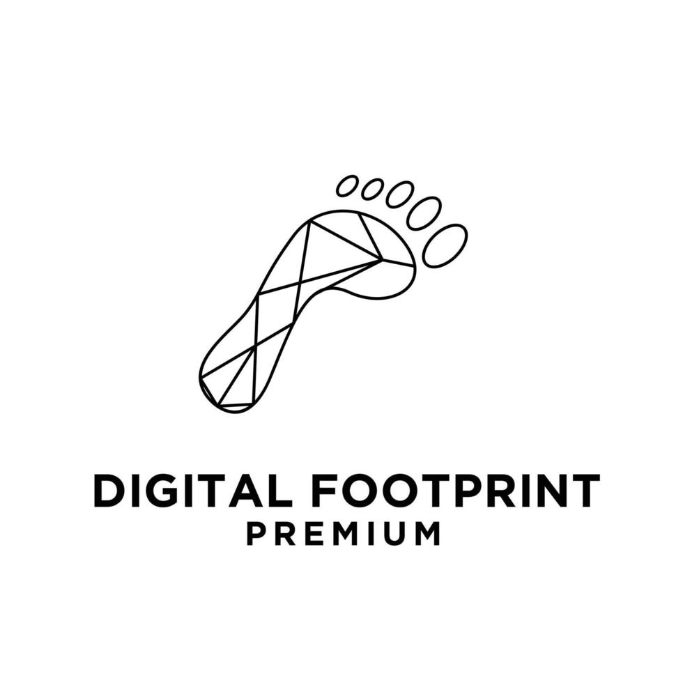 digitale orma logo icona design illustrazione vettore