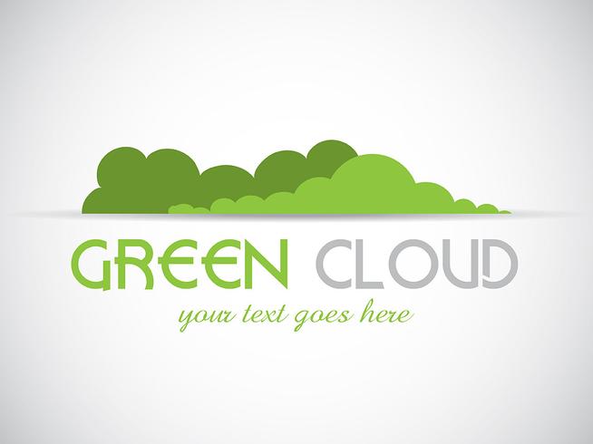 Logo nuvola verde vettore