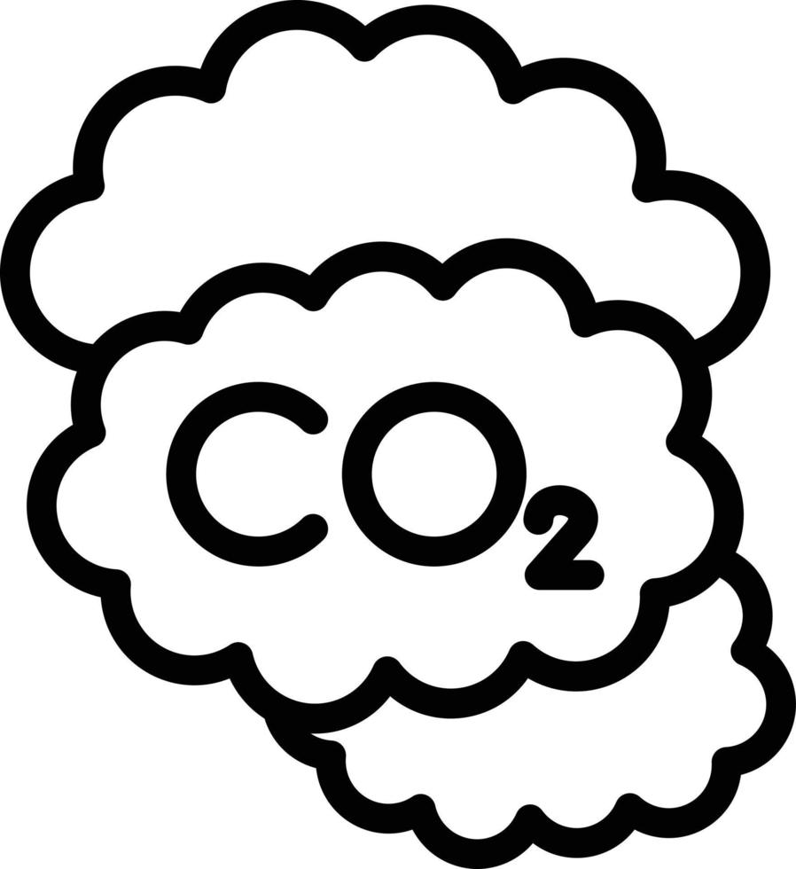 carbonio biossido vettore icona stile