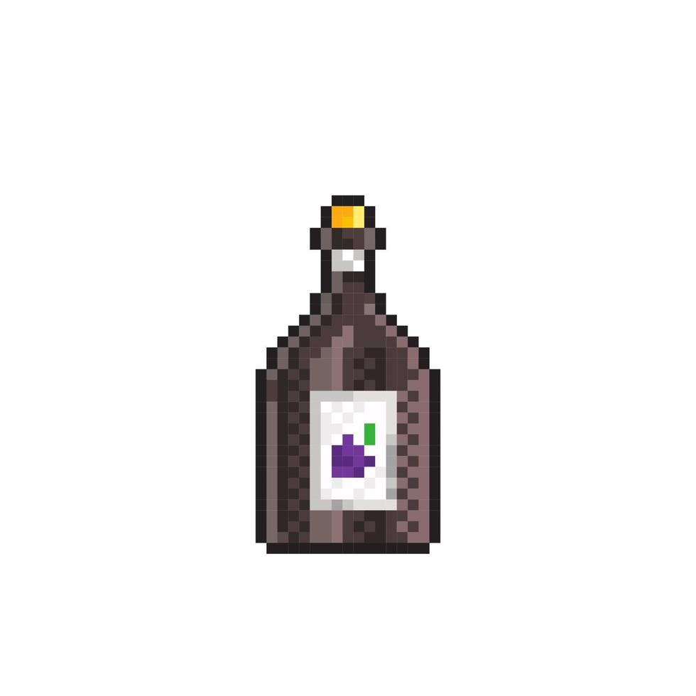 bevanda bottiglia nel pixel arte stile vettore