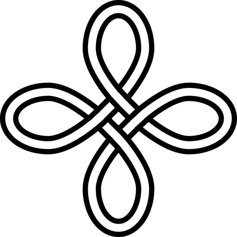 simbolo di felicità talismano amuleto celtico nodo vettore