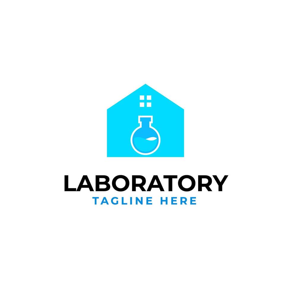 vettore laboratorio Casa logo design illustrazione idea