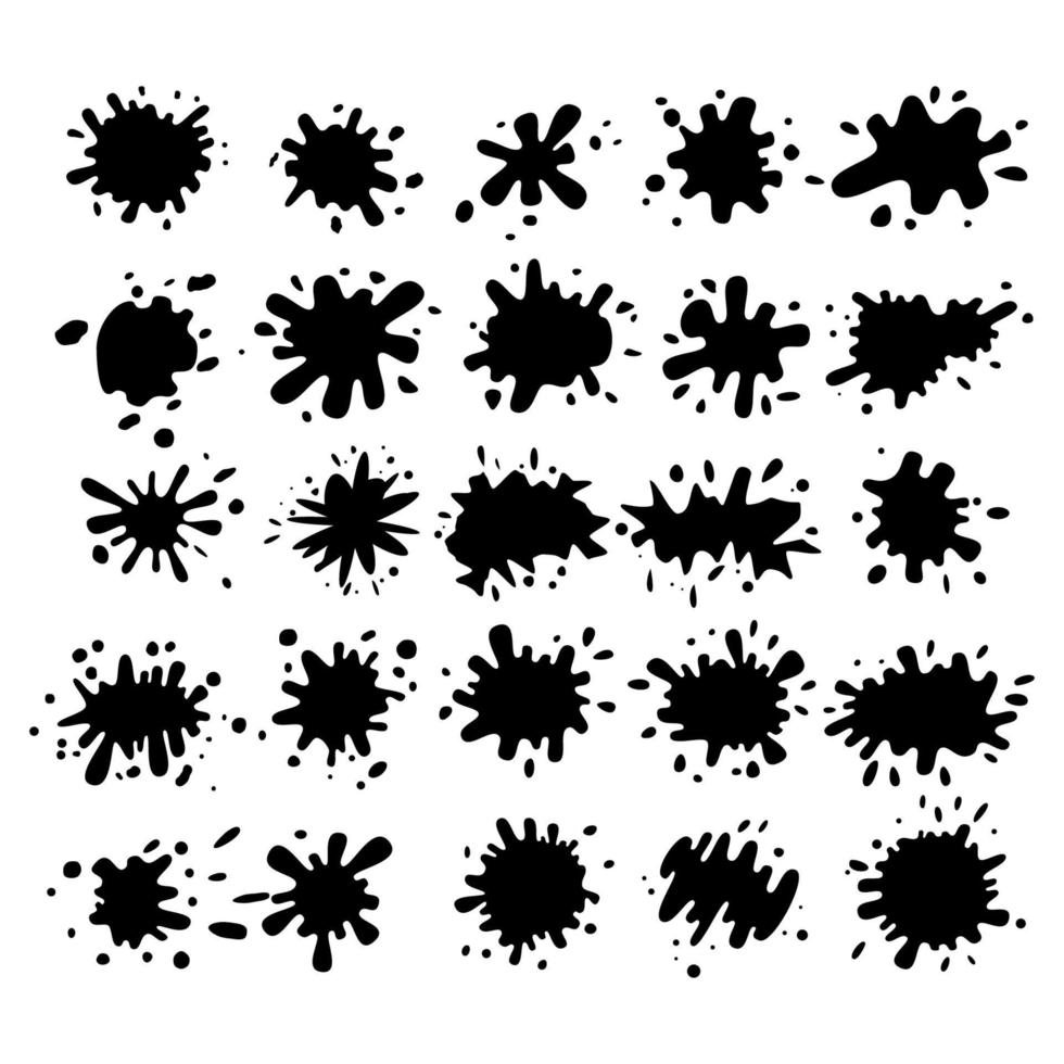 illustrazioni di splatter di forma astratta vettore