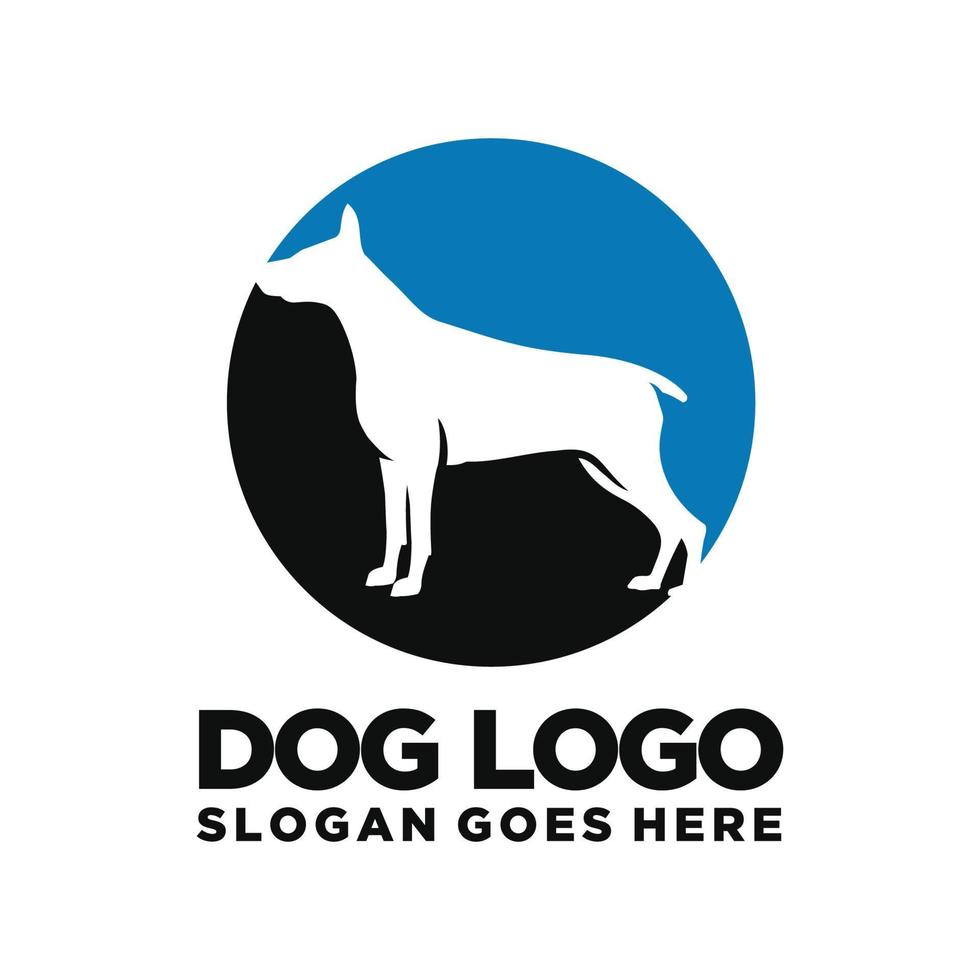 vettore di disegno del logo del cane