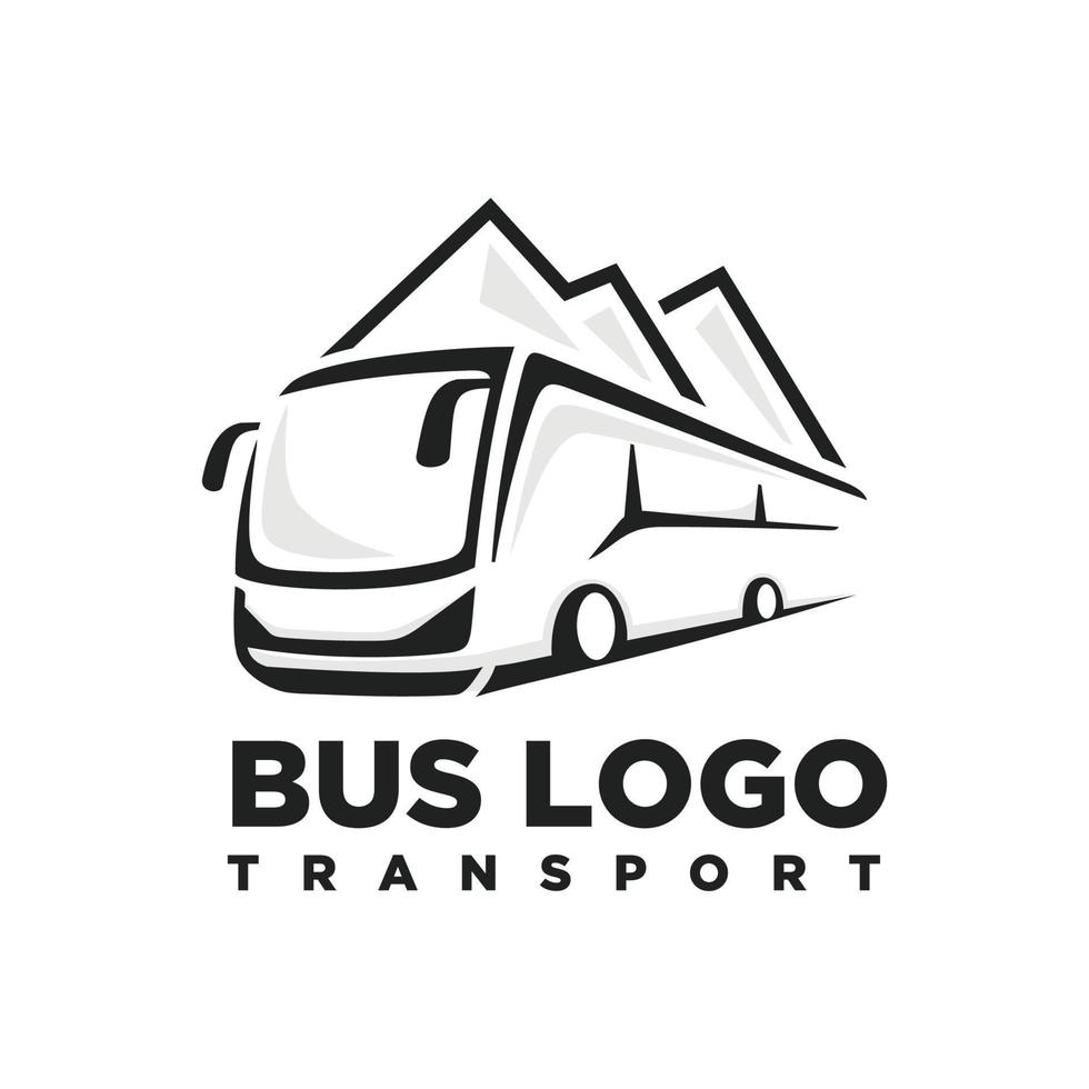 autobus. viaggio autobus logo design vettore