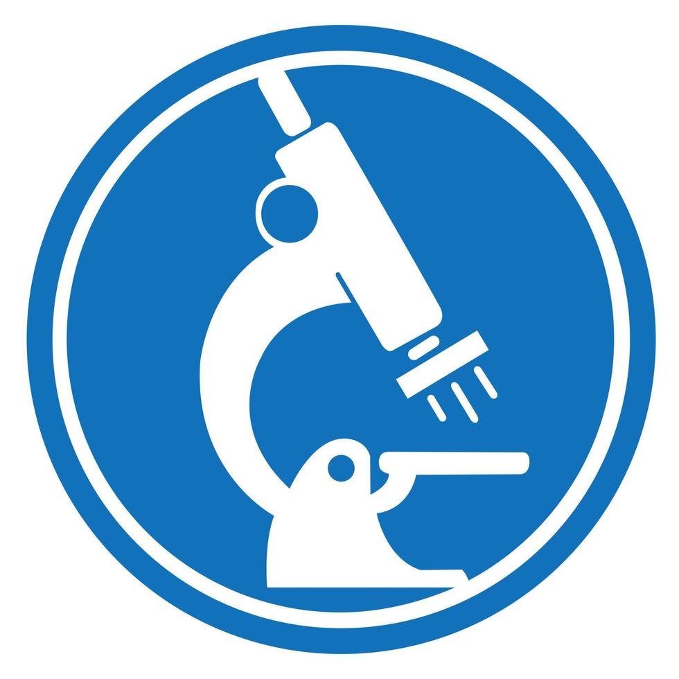 microscopio illustrazione logo design modello, logo design vettori microscopio moderno.